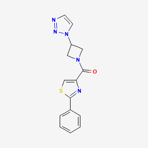 (3-(1H-1,2,3-triazol-1-yl)azetidin-1-yl)(2-phenylthiazol-4-yl)methanone