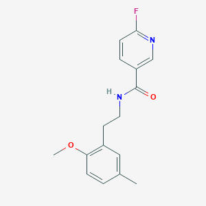 6-fluoro-N-[2-(2-methoxy-5-methylphenyl)ethyl]pyridine-3-carboxamide