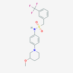 N-[4-(3-methoxypiperidin-1-yl)phenyl]-1-[3-(trifluoromethyl)phenyl]methanesulfonamide