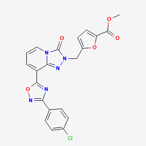 methyl 5-({8-[3-(4-chlorophenyl)-1,2,4-oxadiazol-5-yl]-3-oxo-2H,3H-[1,2,4]triazolo[4,3-a]pyridin-2-yl}methyl)furan-2-carboxylate