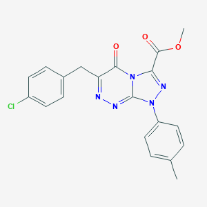 molecular formula C20H16ClN5O3 B283045 Methyl 6-(4-chlorobenzyl)-1-(4-methylphenyl)-5-oxo-1,5-dihydro[1,2,4]triazolo[3,4-c][1,2,4]triazine-3-carboxylate 