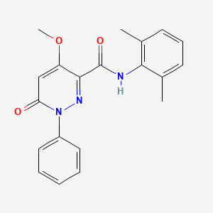 molecular formula C20H19N3O3 B2830452 N-(2,6-dimethylphenyl)-4-methoxy-6-oxo-1-phenyl-1,6-dihydropyridazine-3-carboxamide CAS No. 1004640-09-8