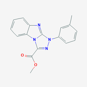 molecular formula C17H14N4O2 B283046 methyl 1-(3-methylphenyl)-1H-[1,2,4]triazolo[4,3-a]benzimidazole-3-carboxylate 