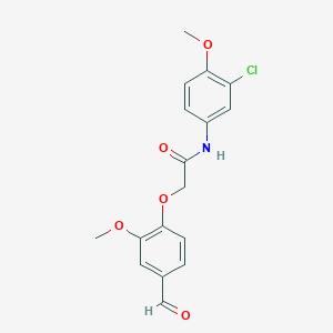 N-(3-chloro-4-methoxyphenyl)-2-(4-formyl-2-methoxyphenoxy)acetamide