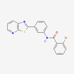 molecular formula C19H12BrN3OS B2830467 2-bromo-N-(3-(thiazolo[5,4-b]pyridin-2-yl)phenyl)benzamide CAS No. 863589-42-8