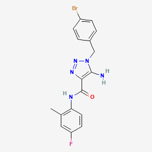 molecular formula C17H15BrFN5O B2830469 5-氨基-1-(4-溴苯甲基)-N-(4-氟-2-甲基苯基)-1H-1,2,3-三唑-4-甲酰胺 CAS No. 899736-71-1