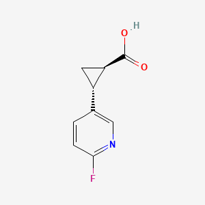 molecular formula C9H8FNO2 B2830475 (1R,2R)-2-(6-Fluoropyridin-3-yl)cyclopropane-1-carboxylic acid CAS No. 2227869-49-8