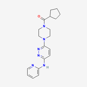 molecular formula C19H24N6O B2830476 Cyclopentyl(4-(6-(pyridin-2-ylamino)pyridazin-3-yl)piperazin-1-yl)methanone CAS No. 1040647-03-7