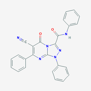 molecular formula C25H16N6O2 B283048 6-cyano-5-oxo-N,1,7-triphenyl-1,5-dihydro[1,2,4]triazolo[4,3-a]pyrimidine-3-carboxamide 