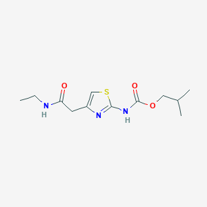 molecular formula C12H19N3O3S B2830488 Isobutyl (4-(2-(ethylamino)-2-oxoethyl)thiazol-2-yl)carbamate CAS No. 946237-09-8