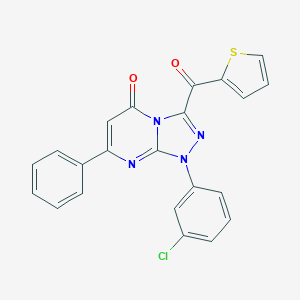 molecular formula C22H13ClN4O2S B283049 1-(3-chlorophenyl)-7-phenyl-3-(2-thienylcarbonyl)[1,2,4]triazolo[4,3-a]pyrimidin-5(1H)-one 