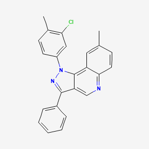 molecular formula C24H18ClN3 B2830491 1-(3-氯-4-甲基苯基)-8-甲基-3-苯基-1H-吡唑并[4,3-c]喹啉 CAS No. 901022-10-4