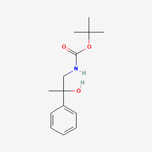 molecular formula C14H21NO3 B2830496 tert-butyl N-(2-hydroxy-2-phenylpropyl)carbamate CAS No. 1401003-93-7