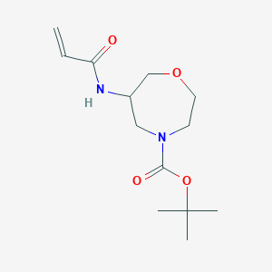 molecular formula C13H22N2O4 B2830498 Tert-butyl 6-(prop-2-enoylamino)-1,4-oxazepane-4-carboxylate CAS No. 2411274-82-1