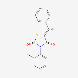 molecular formula C17H13NO2S B2830499 (Z)-5-benzylidene-3-(o-tolyl)thiazolidine-2,4-dione CAS No. 1086232-17-8