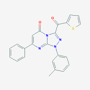molecular formula C23H16N4O2S B283050 1-(3-methylphenyl)-7-phenyl-3-(2-thienylcarbonyl)[1,2,4]triazolo[4,3-a]pyrimidin-5(1H)-one 
