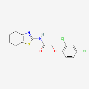 molecular formula C15H14Cl2N2O2S B2830502 2-(2,4-二氯苯氧基)-N-(4,5,6,7-四氢-1,3-苯并噻唑-2-基)乙酰胺 CAS No. 391867-88-2