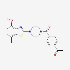 1-(4-(4-(4-Methoxy-7-methylbenzo[d]thiazol-2-yl)piperazine-1-carbonyl)phenyl)ethanone