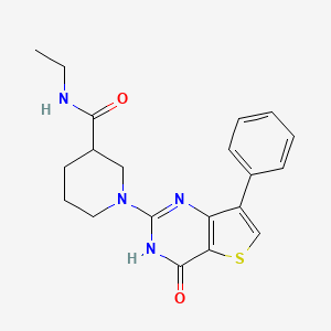 N-ethyl-1-(4-oxo-7-phenyl-3,4-dihydrothieno[3,2-d]pyrimidin-2-yl)piperidine-3-carboxamide