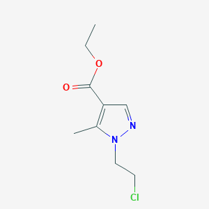 molecular formula C9H13ClN2O2 B2830519 Ethyl 1-(2-chloroethyl)-5-methylpyrazole-4-carboxylate CAS No. 2379985-93-8