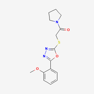 2-(2-Methoxyphenyl)-5-[(2-oxo-2-pyrrolidin-1-ylethyl)thio]-1,3,4-oxadiazole