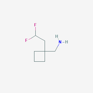 molecular formula C7H13F2N B2830535 [1-(2,2-Difluoroethyl)cyclobutyl]methanamine CAS No. 1849358-02-6