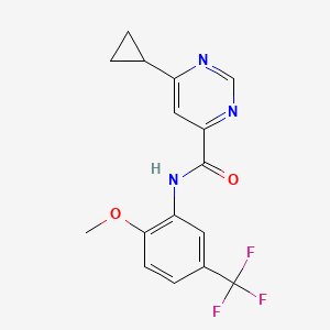 6-Cyclopropyl-N-[2-methoxy-5-(trifluoromethyl)phenyl]pyrimidine-4-carboxamide