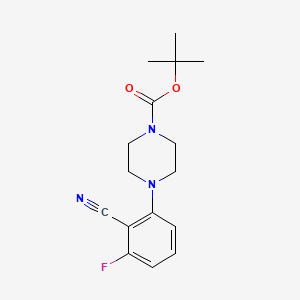 molecular formula C16H20FN3O2 B2830562 Tert-butyl 4-(2-cyano-3-fluorophenyl)piperazine-1-carboxylate CAS No. 1005503-31-0