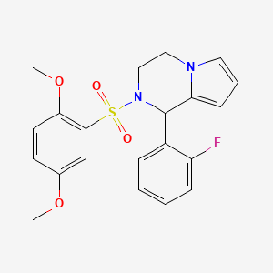 2-((2,5-Dimethoxyphenyl)sulfonyl)-1-(2-fluorophenyl)-1,2,3,4-tetrahydropyrrolo[1,2-a]pyrazine