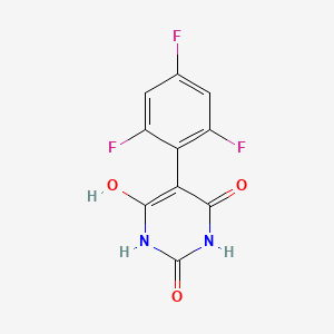 molecular formula C10H5F3N2O3 B2830567 5-(2,4,6-三氟苯基)嘧啶-2,4,6-三醇 CAS No. 849600-53-9