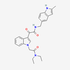 2-(1-(2-(diethylamino)-2-oxoethyl)-1H-indol-3-yl)-N-((2-methyl-1H-indol-5-yl)methyl)-2-oxoacetamide