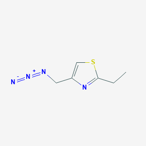molecular formula C6H8N4S B2830575 4-(Azidomethyl)-2-ethyl-1,3-thiazole CAS No. 1250225-58-1