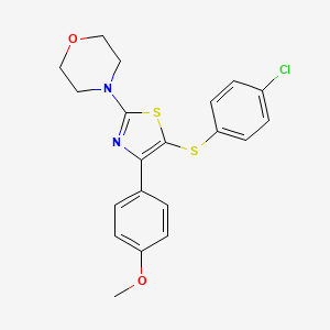4-{5-[(4-Chlorophenyl)sulfanyl]-4-(4-methoxyphenyl)-1,3-thiazol-2-yl}morpholine