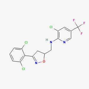 3-Chloro-N-((3-(2,6-dichlorophenyl)-4,5-dihydro-5-isoxazolyl)methyl)-5-(trifluoromethyl)-2-pyridinamine