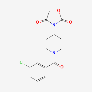 molecular formula C15H15ClN2O4 B2830584 3-(1-(3-Chlorobenzoyl)piperidin-4-yl)oxazolidine-2,4-dione CAS No. 2034362-19-9