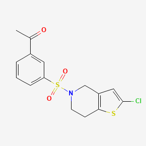 1-[3-({2-chloro-4H,5H,6H,7H-thieno[3,2-c]pyridin-5-yl}sulfonyl)phenyl]ethan-1-one
