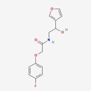 molecular formula C14H14FNO4 B2830597 2-(4-fluorophenoxy)-N-(2-(furan-3-yl)-2-hydroxyethyl)acetamide CAS No. 1396814-60-0