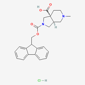 (3aS,7aR)-2-(((9H-fluoren-9-yl)methoxy)carbonyl)-5-methyloctahydro-7aH-pyrrolo[3,4-c]pyridine-7a-carboxylic acid hydrochloride
