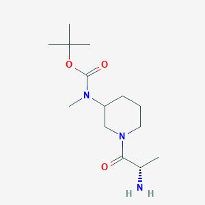 molecular formula C14H27N3O3 B2830608 [1-((S)-2-Amino-propionyl)-piperidin-3-yl]-methyl-carbamic acid tert-butyl ester CAS No. 1354025-93-6