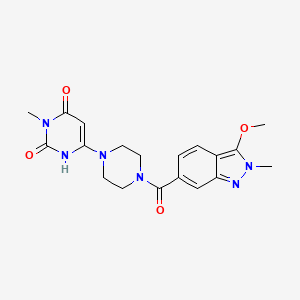6-[4-(3-Methoxy-2-methylindazole-6-carbonyl)piperazin-1-yl]-3-methyl-1H-pyrimidine-2,4-dione