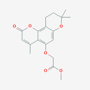 methyl [(4,8,8-trimethyl-2-oxo-9,10-dihydro-2H,8H-pyrano[2,3-f]chromen-5-yl)oxy]acetate