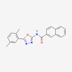 N-[5-(2,5-dimethylphenyl)-1,3,4-oxadiazol-2-yl]naphthalene-2-carboxamide