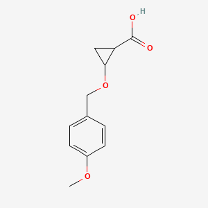 2-[(4-Methoxyphenyl)methoxy]cyclopropane-1-carboxylic acid
