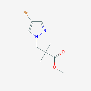 molecular formula C9H13BrN2O2 B2830626 Methyl 3-(4-bromopyrazol-1-yl)-2,2-dimethylpropanoate CAS No. 1508156-42-0