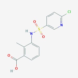 3-(6-Chloropyridine-3-sulfonamido)-2-methylbenzoic acid