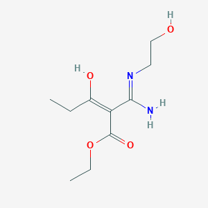 ethyl (2E)-2-{amino[(2-hydroxyethyl)amino]methylidene}-3-oxopentanoate
