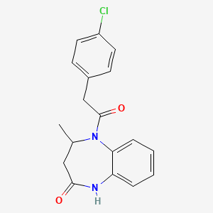 molecular formula C18H17ClN2O2 B2830639 5-[(4-氯苯基)乙酰]-4-甲基-1,3,4,5-四氢-2H-1,5-苯并噻嗪-2-酮 CAS No. 1031624-65-3