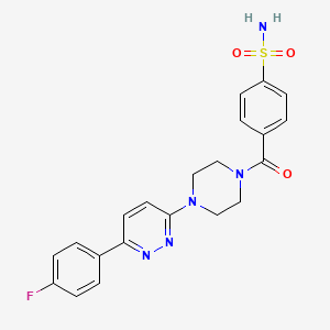 4-(4-(6-(4-Fluorophenyl)pyridazin-3-yl)piperazine-1-carbonyl)benzenesulfonamide