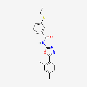 N-[5-(2,4-dimethylphenyl)-1,3,4-oxadiazol-2-yl]-3-ethylsulfanylbenzamide