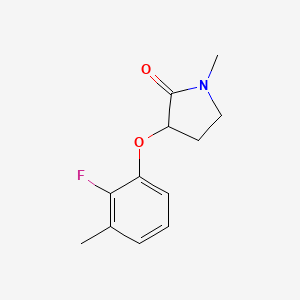 molecular formula C12H14FNO2 B2830654 3-(2-Fluoro-3-methylphenoxy)-1-methylpyrrolidin-2-one CAS No. 1797270-90-6